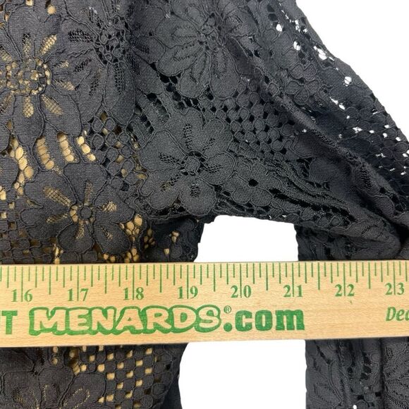 New Nwt Entro Long Sleeve Lace Top Black Size large - Picture 12 of 12